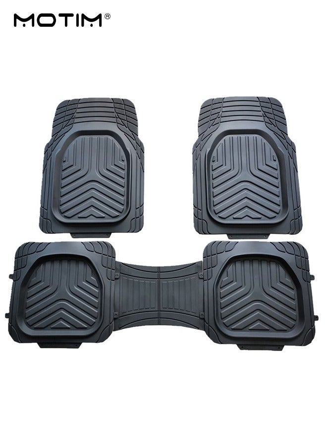 Motim Car Floor Mats, Heavy Duty 3D Customized Rubber Floor Mats Set for Car Suv Truck and Van, All-weather Wear-resistant and Anti-skid, Premium Trim to Fit - Image 1